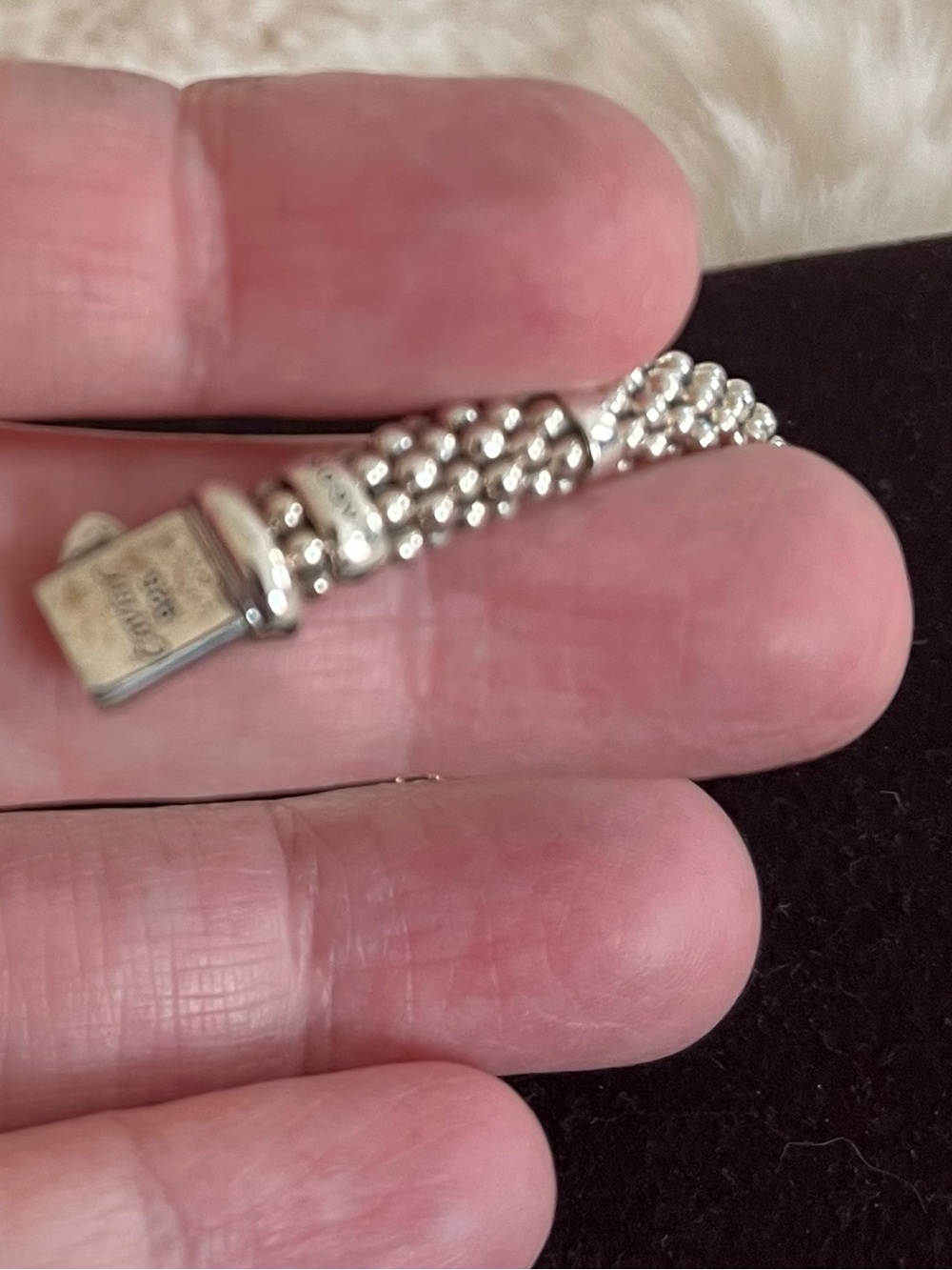 Stunning LAGOS Signature Sterling Silver Caviar Station Bracelet M! - Picture 12 of 16